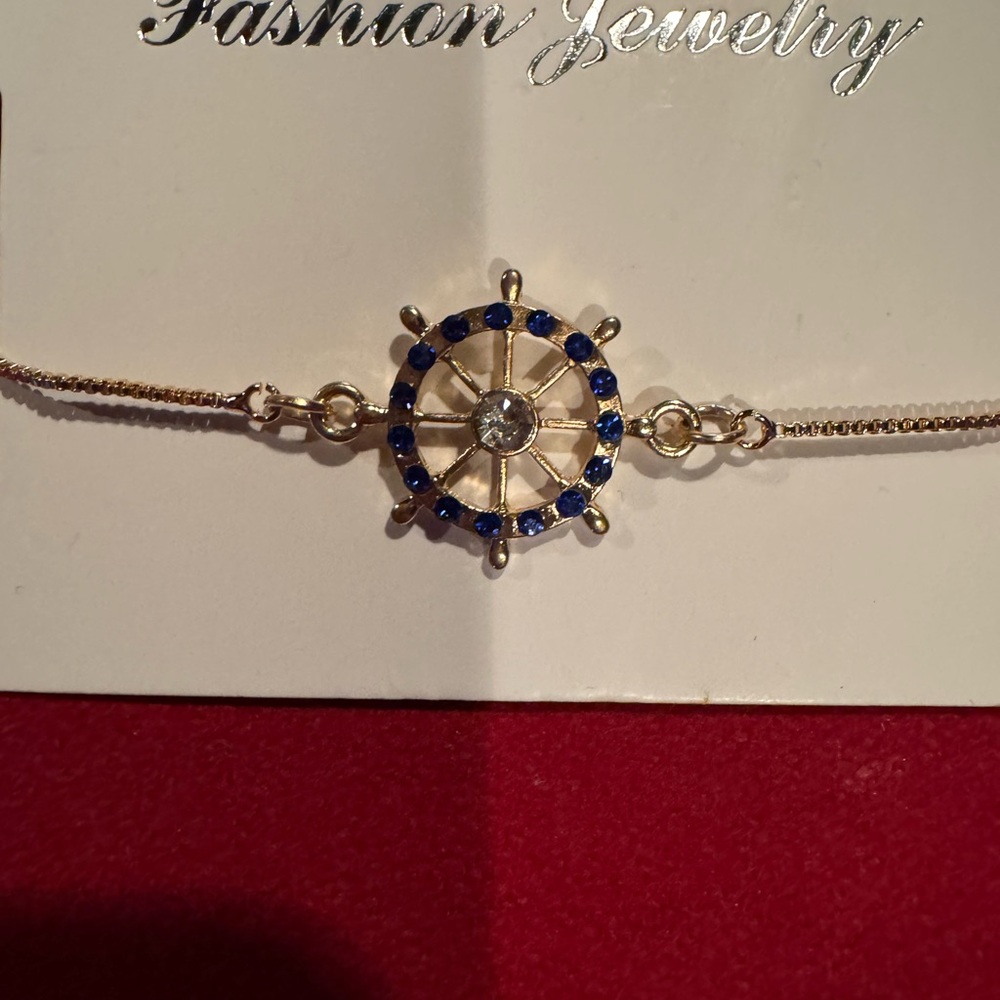 Nautical Blue and Gold Bracelet